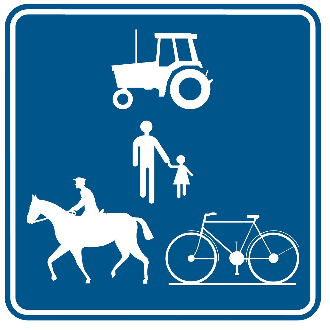 Verkeersbord trage wegen
